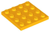 Lego (N) ~ Plate 4 x 4 ~ [Bright Light Orange]