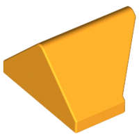 Lego (N) ~ Slope 45 2 x 1 Double / Inverted with Bottom Stud Holder ~ [Bright Light Orange]