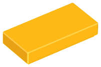 Lego (N) ~ Tile 1 x 2 ~ [Bright Light Orange]