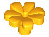 Lego NEW - Plant Flower with Bar and Small Pin Hole~ [Bright Light Orange]