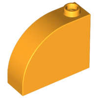 Lego (N) ~ Slope Curved 3 x 1 x 2 with Hollow Stud ~ [Bright Light Orange]