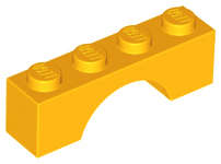 Lego (N) ~ Arch 1 x 4 ~ [Bright Light Orange]