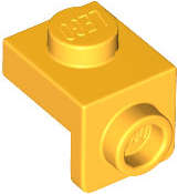 Lego (N) ~ Bracket 1 x 1 - 1 x 1 ~ [Bright Light Orange]
