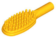 Lego (N) ~ Minifigure Utensil Hairbrush - 10mm Handle ~ [Bright Light Orange]