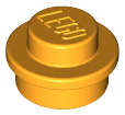 Lego (N) ~ Plate Round 1 x 1 ~ [Bright Light Orange]