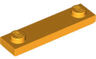 Lego (N) ~ Plate Modified 1 x 4 with 2 Studs with Groove ~ [Bright Light Orange]