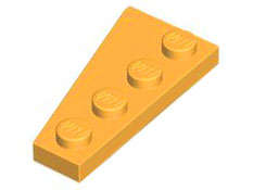Lego (N) ~ Wedge Plate 4 x 2 Right ~ [Bright Light Orange]