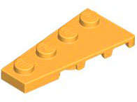 Lego (N) ~ Wedge Plate 4 x 2 Left ~ [Bright Light Orange]