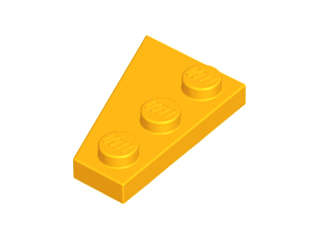 Lego (U) ~ Wedge Plate 3 x 2 Right ~ [Bright Light Orange]
