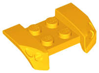 Lego (U) ~ Vehicle Mudguard 2 x 4 with Headlights Overhang ~ [Bright Light Orange]