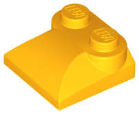Lego (N) ~ Slope Curved 2 x 2 x 2/3 with 2 Studs and Curved Sides ~ [Bright Light Orange]