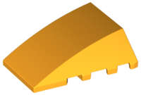Lego (N) ~ Wedge 4 x 4 Triple Curved No Studs ~ [Bright Light Orange]