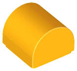 Lego (N) ~ Slope Curved 1 x 1 x 2/3 Double ~ [Bright Light Orange]