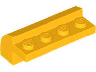 Lego (N) ~ Slope Curved 2 x 4 x 1 1/3 with 4 Recessed Studs ~ [Bright Light Orange]
