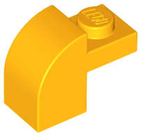 Lego (N) ~ Slope Curved 2 x 1 x 1 1/3 with Recessed Stud ~ [Bright Light Orange]