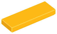 Lego (N) ~ Tile 1 x 3 ~ [Bright Light Orange]