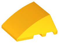 Lego (N) ~ Wedge 4 x 3 Triple Curved No Studs ~ [Bright Light Orange]