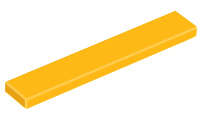 Lego (N) ~ Tile 1 x 6 ~ [Bright Light Orange]
