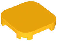 Lego (N) ~ Tile Modified 4 x 4 with Rounded Corners and 4 Feet ~ [Bright Light Orange]