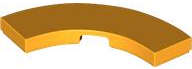 Lego (N) ~ Tile Round Corner 3 x 3 Macaroni ~ [Bright Light Orange]