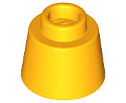 Lego (U) ~ Cone 1 1/6 x 1 1/6 x 2/3 (Fez) ~ [Bright Light Orange]