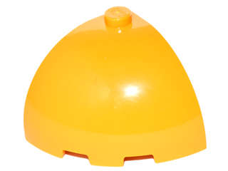 Lego (U) ~ Brick Round Corner 3 x 3 x 2 Dome Top ~ [Bright Light Orange]