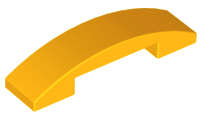 Lego (N) ~ Slope Curved 4 x 1 x 2/3 Double ~ [Bright Light Orange]