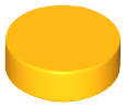 Lego (N) ~ Tile Round 1 x 1 ~ [Bright Light Orange]