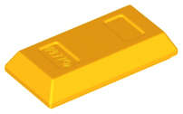 Lego (N) ~ Minifigure Utensil Ingot 1 x 2 ~ [Bright Light Orange]
