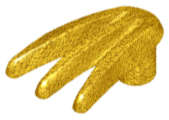 Lego (N) ~ Minifigure Weapon Bladed Claw Spread ~ [Pearl Gold]