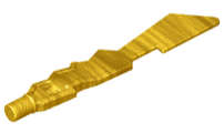 Lego (U) ~ Minifigure Weapon Sword Blade with Jagged Edges and Bar End ~ [Pearl Gold]