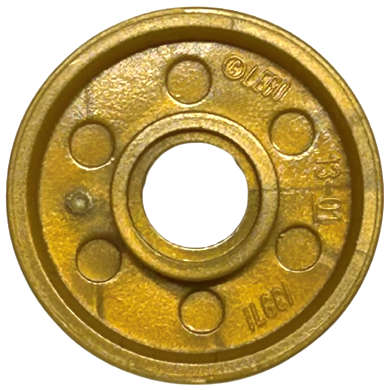 Lego (N) ~ Wheel 18mm D. x 8mm with Fake Bolts and Deep Spokes with Inner Ring ~ [Pearl Gold]