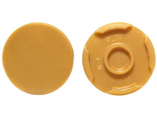 Lego (U) ~ Tile Round 2 x 2 with Bottom Stud Holder ~ [Pearl Gold]