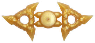 Lego NEW - Minifigure Weapon Throwing Star (Shuriken) with Textured Grips 2 on Sprue~ [Pearl Gold]