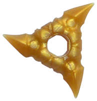 Lego (U) ~ Minifigure Weapon Shuriken Throwing Star with Textured Grips ~ [Pearl Gold]