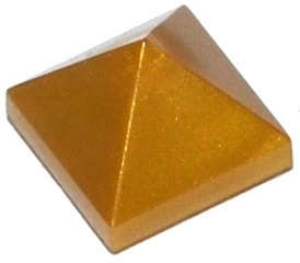 Lego (U) ~ Slope 45 1 x 1 x 2/3 Quadruple Convex Pyramid ~ [Pearl Gold]