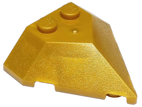 Lego (N) ~ Wedge 4 x 4 Pointed ~ [Pearl Gold]