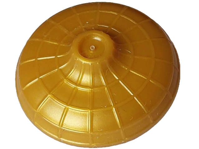 Lego (N) ~ Minifigure Headgear Hat Conical Asian with Raised Center ~ [Pearl Gold]