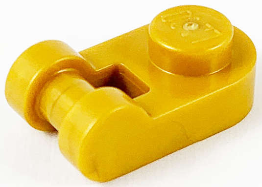 Lego (N) ~ Plate Round 1 x 1 with Bar Handle ~ [Pearl Gold]