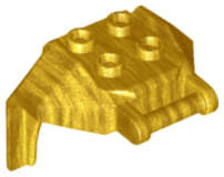 Lego (N) ~ Large Figure Armor Chest with 4 Studs and Bar Handle ~ [Pearl Gold]