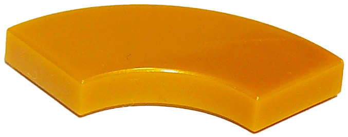 Lego (N) ~ Tile Round Corner 2 x 2 Macaroni ~ [Pearl Gold]