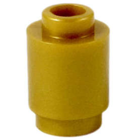 Lego (N) ~ Brick Round 1 x 1 ~ [Pearl Gold]