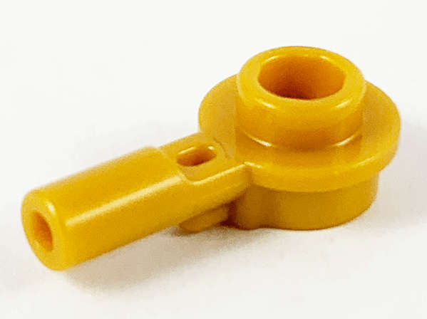 Lego (N) ~ Bar 1L with 1 x 1 Round Plate with Hollow Stud ~ [Pearl Gold]
