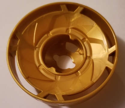 Lego (N) ~ Propeller 1 Blade Solid 10 Diameter (Ninjago Spinjitzu Rotor) ~ [Pearl Gold]