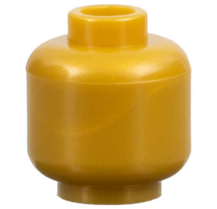 Lego (N) ~ Minifigure Head (Plain) ~ [Pearl Gold]