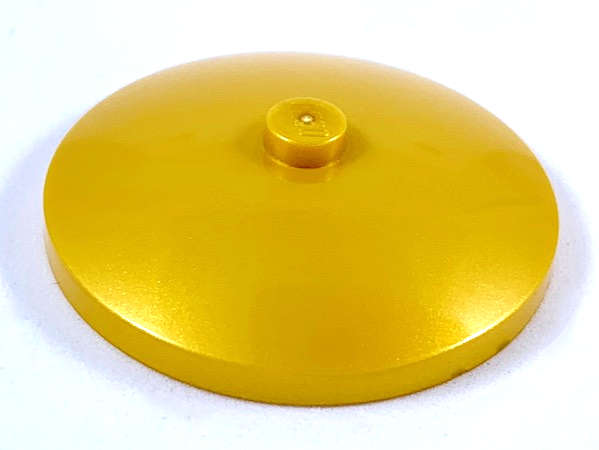 Lego (N) ~ Dish 4 x 4 Inverted (Radar) with Solid Stud ~ [Pearl Gold]
