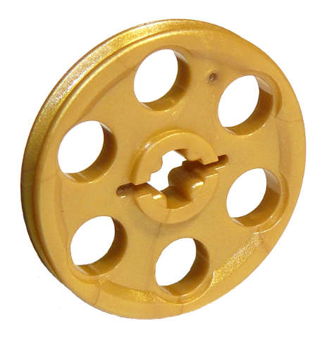 Lego (N) ~ Technic Wedge Belt Wheel (Pulley) ~ [Pearl Gold]