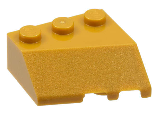 Lego (N) ~ Wedge 3 x 3 Sloped Left ~ [Pearl Gold]