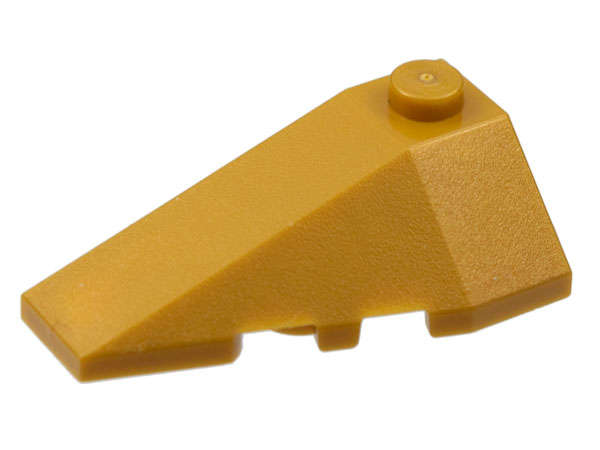 Lego (N) ~ Wedge 4 x 2 Triple Left ~ [Pearl Gold]