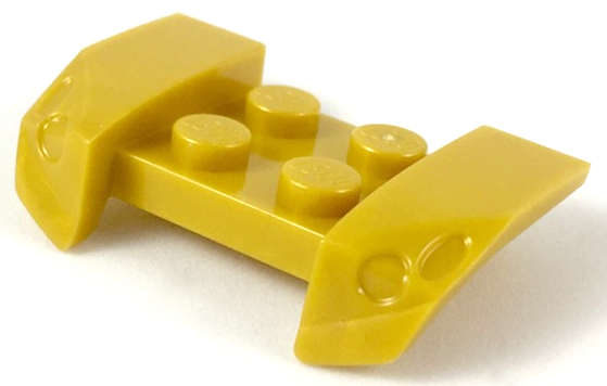 Lego (N) ~ Vehicle Mudguard 2 x 4 with Headlights Overhang ~ [Pearl Gold]
